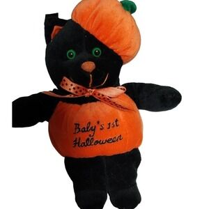 PJ Toys Pumpkin Pals Black Cat Baby's‎ 1st Halloween Plush Stuffed Animal Toy
